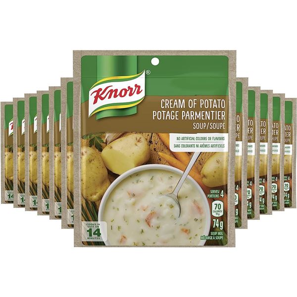 NEW 12 PACKS OF KNORR CREAM OF POTATO SOUP MIX