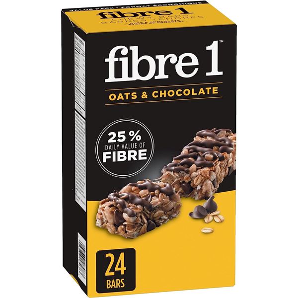 NEW BOX OF FIBRE 1 VALUE PACK OF CHEWY BARS 840G