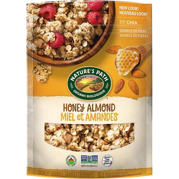 4 NEW BAGS OF NATURES PATH ORGANIC HONEY ALMOND