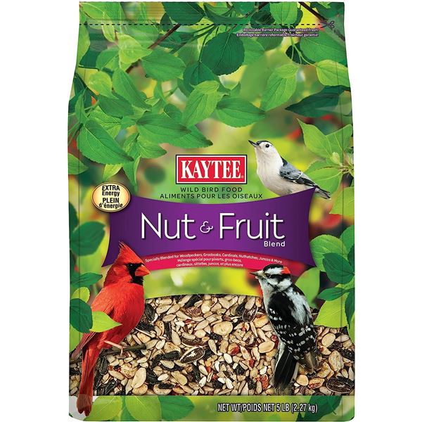 NEW 5LBS KAYTEE WILD BIRD FOOD NUT & FRUIT BLEND