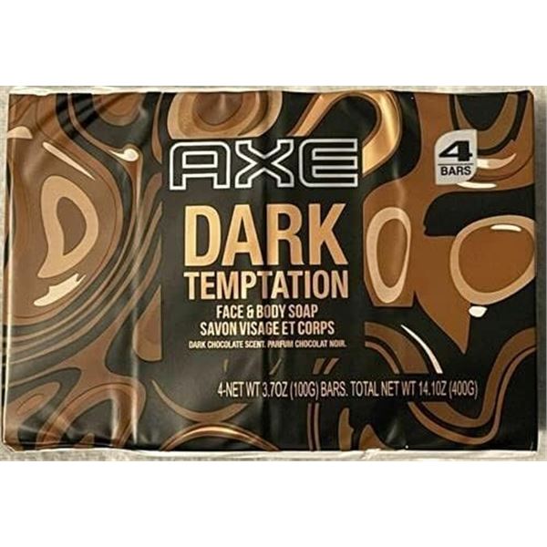 NEW 4 PACK OF AXE BAR SOAP FOR MEN DARK TEMPTATION