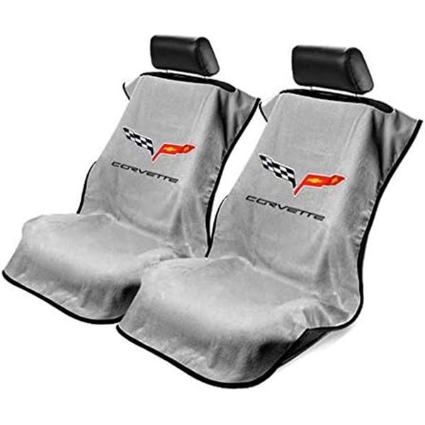 NEW PAIR OF SEAT ARMOUR UNIVERSAL CORVETTE GREY