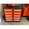 Image 2 : DIGGIT ORANGE MOBILE HEAVY DUTY 10 DRAWER 37.5"L X 20"D X 39.5"H WORKBENCH