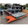 Image 1 : PALLET OF ASSORTED INDUSTRIAL ADJUSTABLE RACKING INCLUDING: UPRIGHTS, CROSS BEAMS, MESH STACK