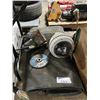 Image 2 : ASSORTED GRINDING DISK, FLOOR MATE, HOBART MACHINE PARTS, BOX OF ASSORTED CC CAMERA EQUIPMENT,