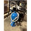 Image 1 : BLUE METAL INDUSTRIAL PORTABLE AIR PRESSURE TANK WITH HOSE & GAUGE