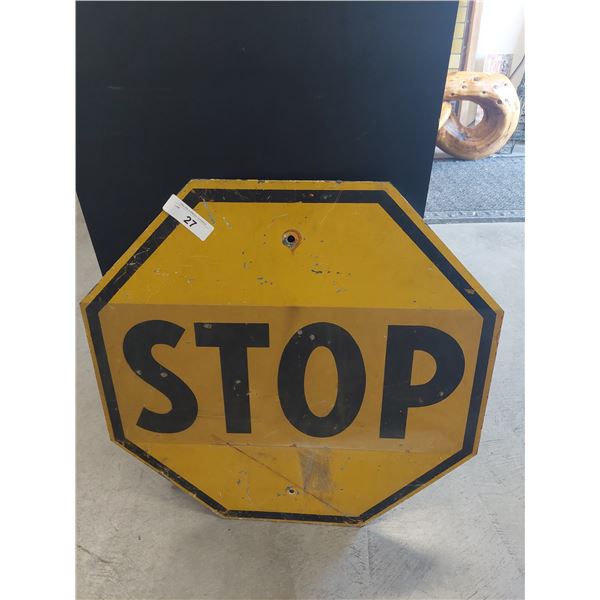 Yellow Stop Sign