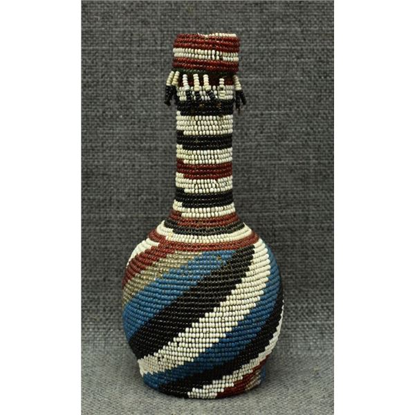 PIAUTE INDIAN BEADED BOTTLE