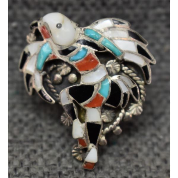 ZUNI SILVER RING (SIGNED)