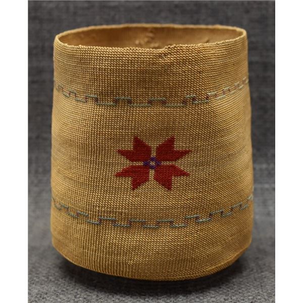 ATTU INDIAN BASKETRY CYLINDER