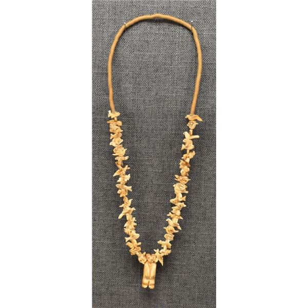 CARVED BONE FETISH NECKLACE