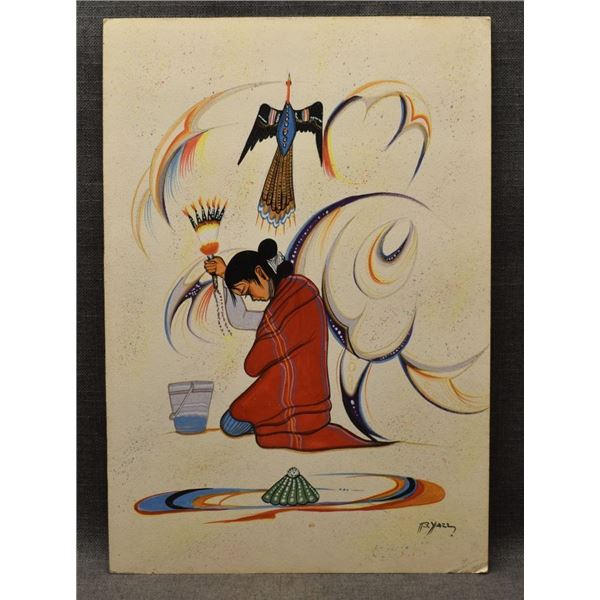 NAVAJO INDIAN PAINTING (BEATIN YAZZ)