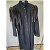 Image 1 : Ladies 7/8 Wool Coat with Real Fur Trim