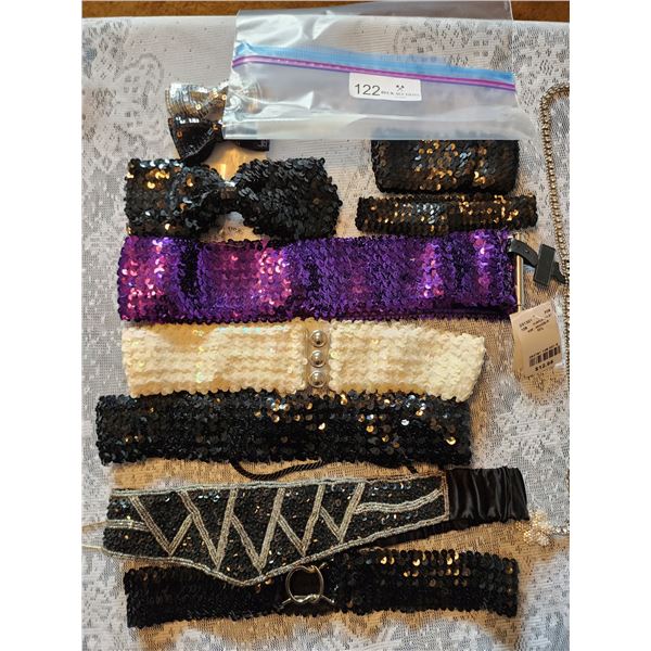 Sequin and Rhinestone Belts  and Accessories