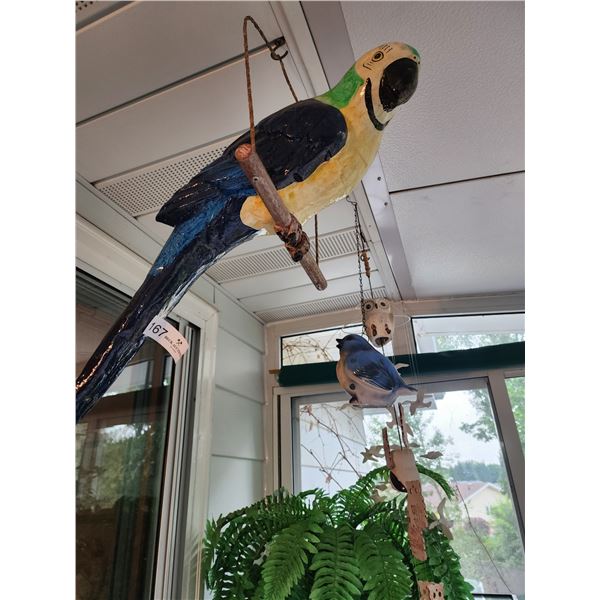 Hanging Plant and Birds Decor