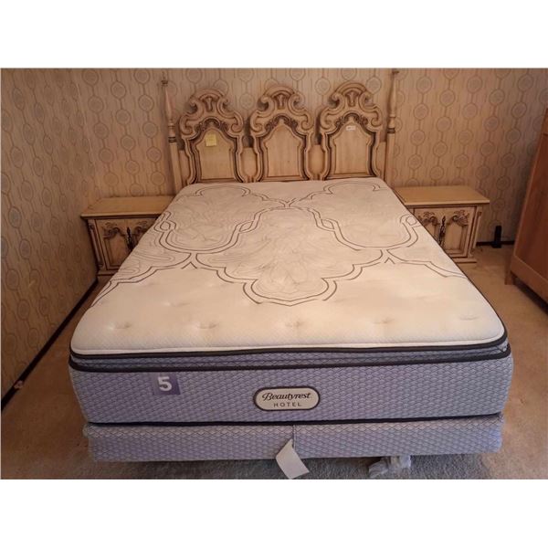 Queen Bed with Nearly New Mattress and Matching Night Stands