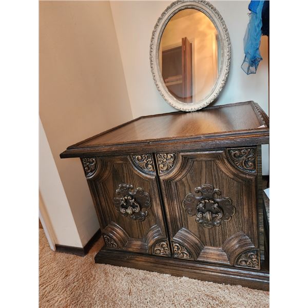 Vintage Side Table and Mirror