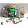 Image 1 : FLAT OF VINTAGE APOTHECARY BOTTLES & TINS