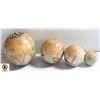 Image 1 : VINTAGE WOODEN NESTING BALLS GLOBE & SHIPS