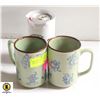 Image 1 : TWO VINTAGE GREEN MUGS BLUE DRAGONS