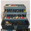 Image 1 : FULL XL FISHING TACKLE BOX W/CONTENTS