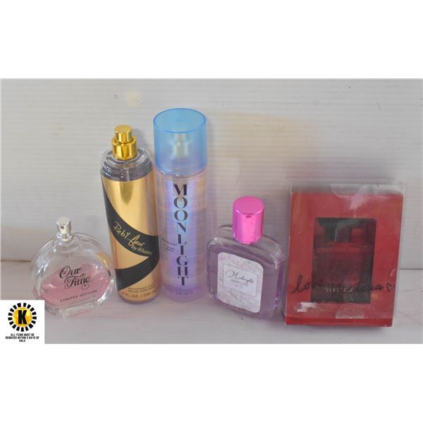 FLAT WITH LADIES PERFUMES AND FRAGRANCE MISTS