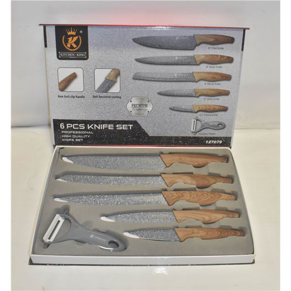 NEW KITCHEN KING 6 PIECE KITCHEN KNIFE SET