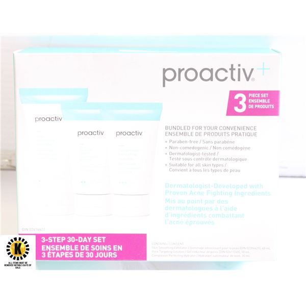 NEW PROACTIVE + 3 STEP 30 DAY SET OF ACNE MEDICIE