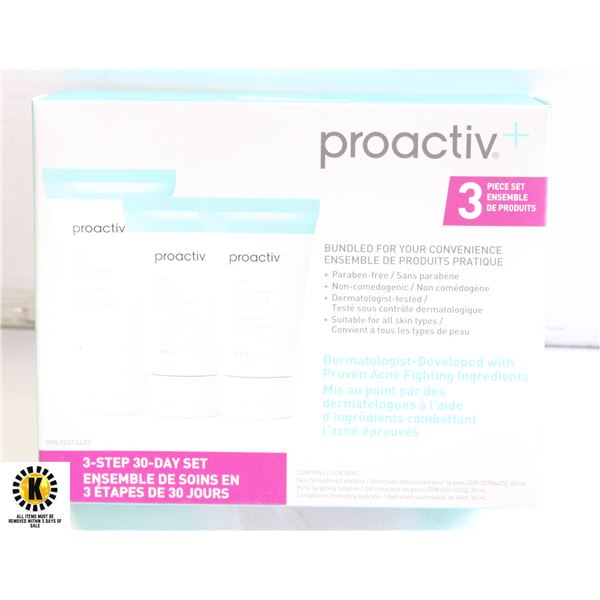 NEW PROACTIVE + 3 STEP 30 DAY SET OF ACNE MEDICIE