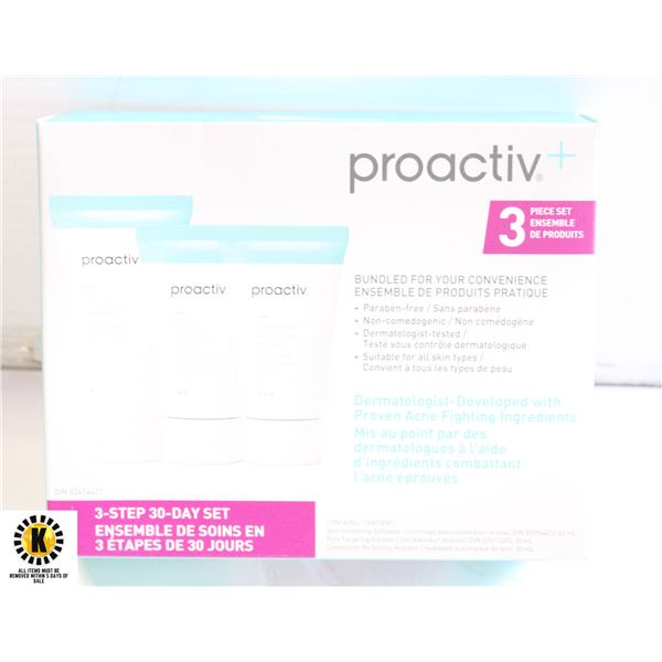 NEW PROACTIVE + 3 STEP 30 DAY SET OF ACNE MEDICIE