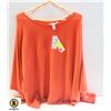 Image 1 : NEW ORANGE RAGLAN SLEEVE PULLOVER 2X