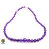 Image 1 : #176-NATURAL PURPPLE JADE NECKLACE