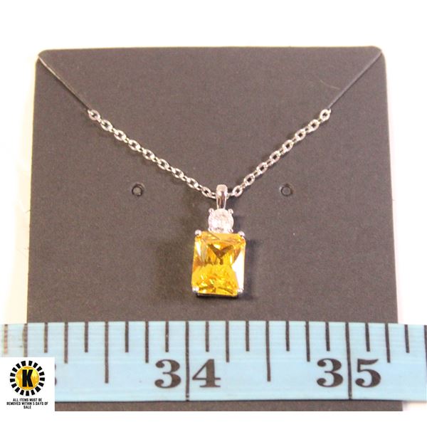 8 X 10 RECTANGULAR YELLOW CZ STONE WITH