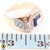 Image 1 : 9 MM OCTAGON CUT BLUE COLORED CZ WITH