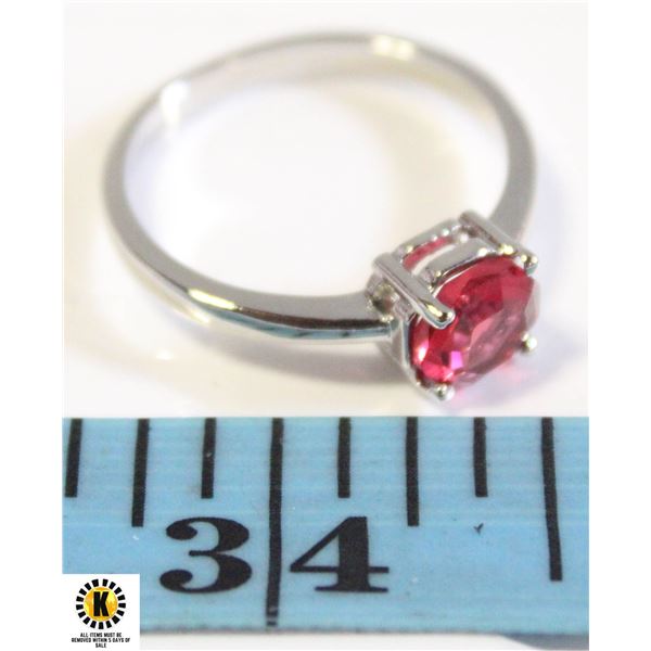 7 MM ROUND ORANGE/RED TONE STONE SIZE 8.5