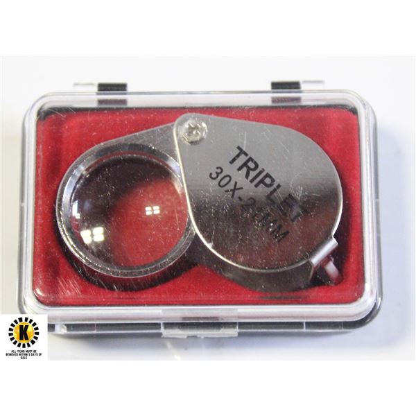 JEWELLERS TRIPLET LOUPE 30X MAGNIFICATION