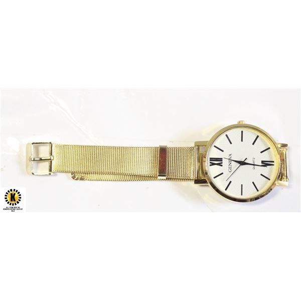 NEW GENEVA GOLD TONE WATCH