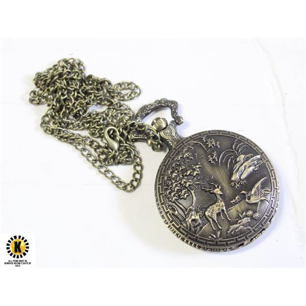 NEW BRONZE TONE WILDLIFE SCENE