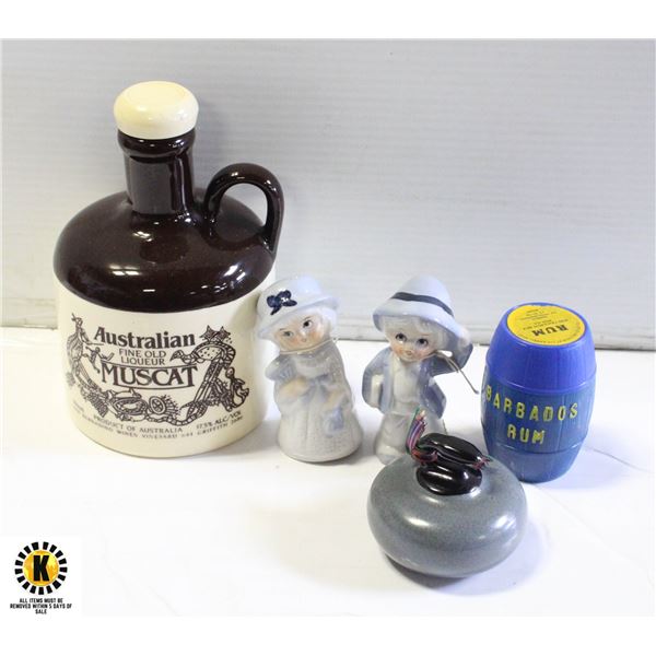 LOT OF COLLECTABLE BOOZE BOTTLES