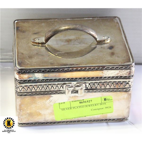 SILVER PLATED JEWELRY BOX