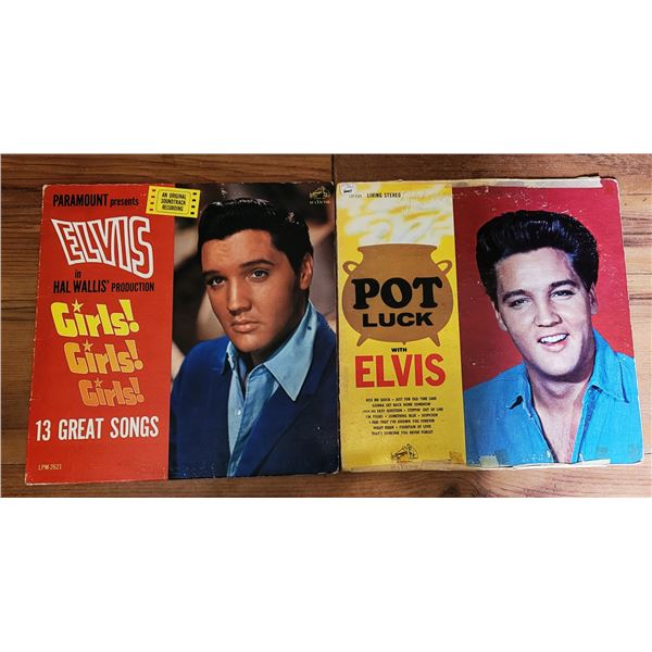 LOT OF 2 VINTAGE ELVIS VINYL LP'S, "GIRLS,