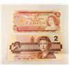 Image 1 : LOT OF 2 CANADIAN $2.00 BANKNOTES, 1954 &