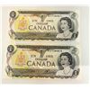 Image 1 : LOT OF 2 CANADIAN $1.00 BANKNOTES, WITH