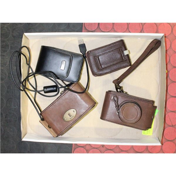 FLAT OF LEATHER CAMERA CARRY CASES