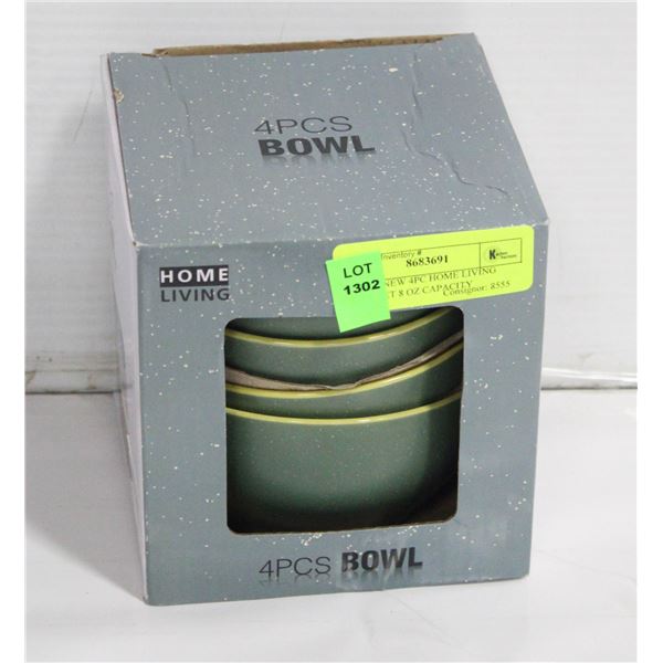 BRAND NEW 4PC HOME LIVING BOWL SET 8 OZ CAPACITY