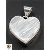 Image 1 : NATURAL SELENITE HEART PENDANT