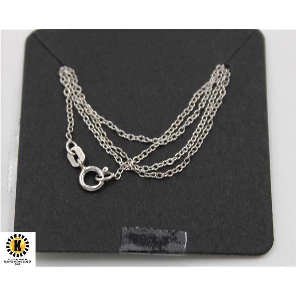 #40-STERLING SILVER NECKLACE  18 /2PCS