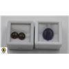 Image 1 : #249- UNTREATD CAT EYE 5.55 CT & AMETHYST 6.60CT
