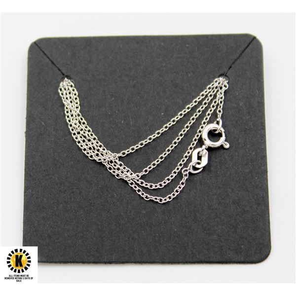 #50-STERLING SILVER NECKLACE  18 /2PCS