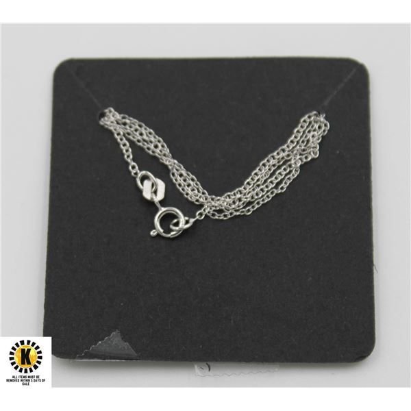 #36-STERLING SILVER NECKLACE  18"/2PCS